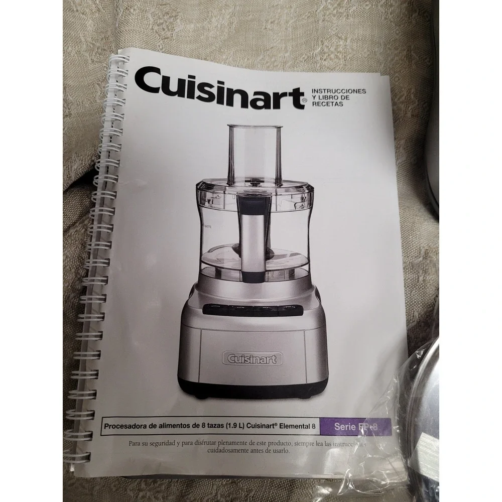 Cuisinart Elemental 8 Cup Food Processor Gunmetal FP-8GM 350W Motor New Open Box